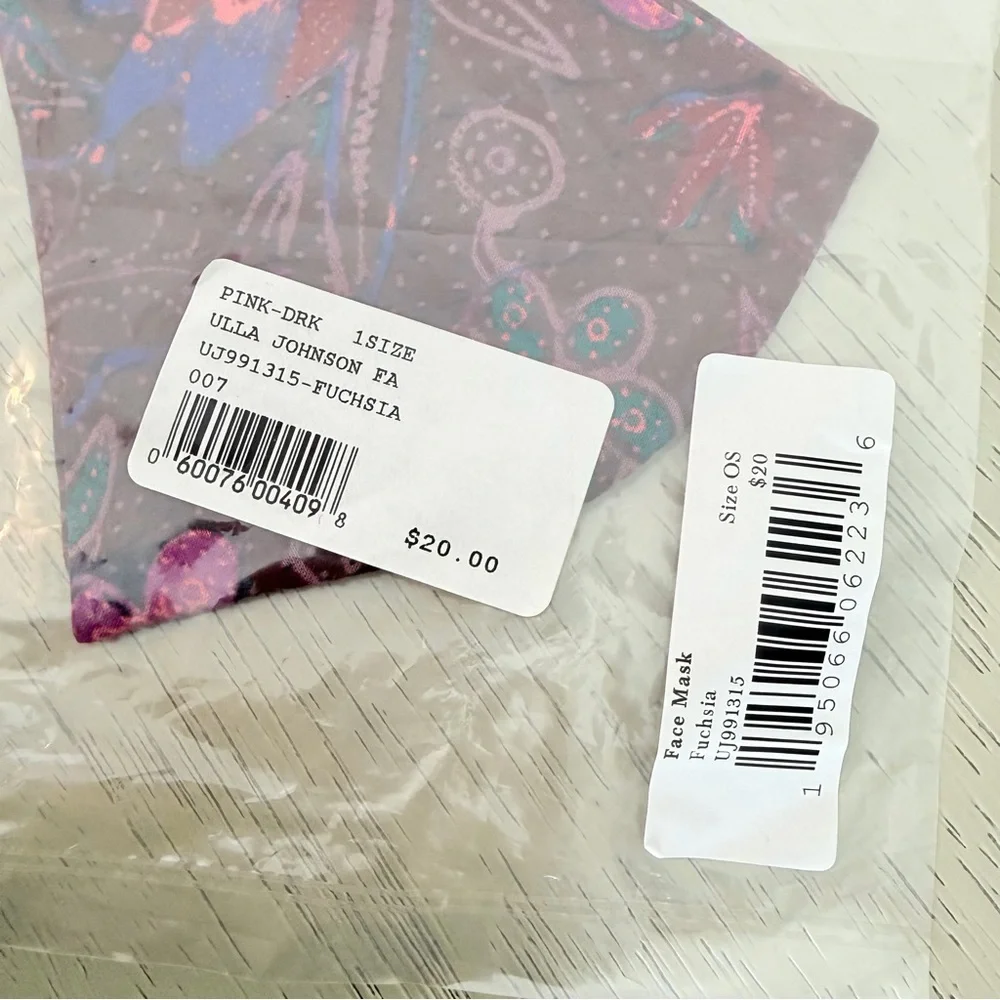 NWT Ulla Johnson Designer Face Masks Cotton Hospital Nursing Paisley